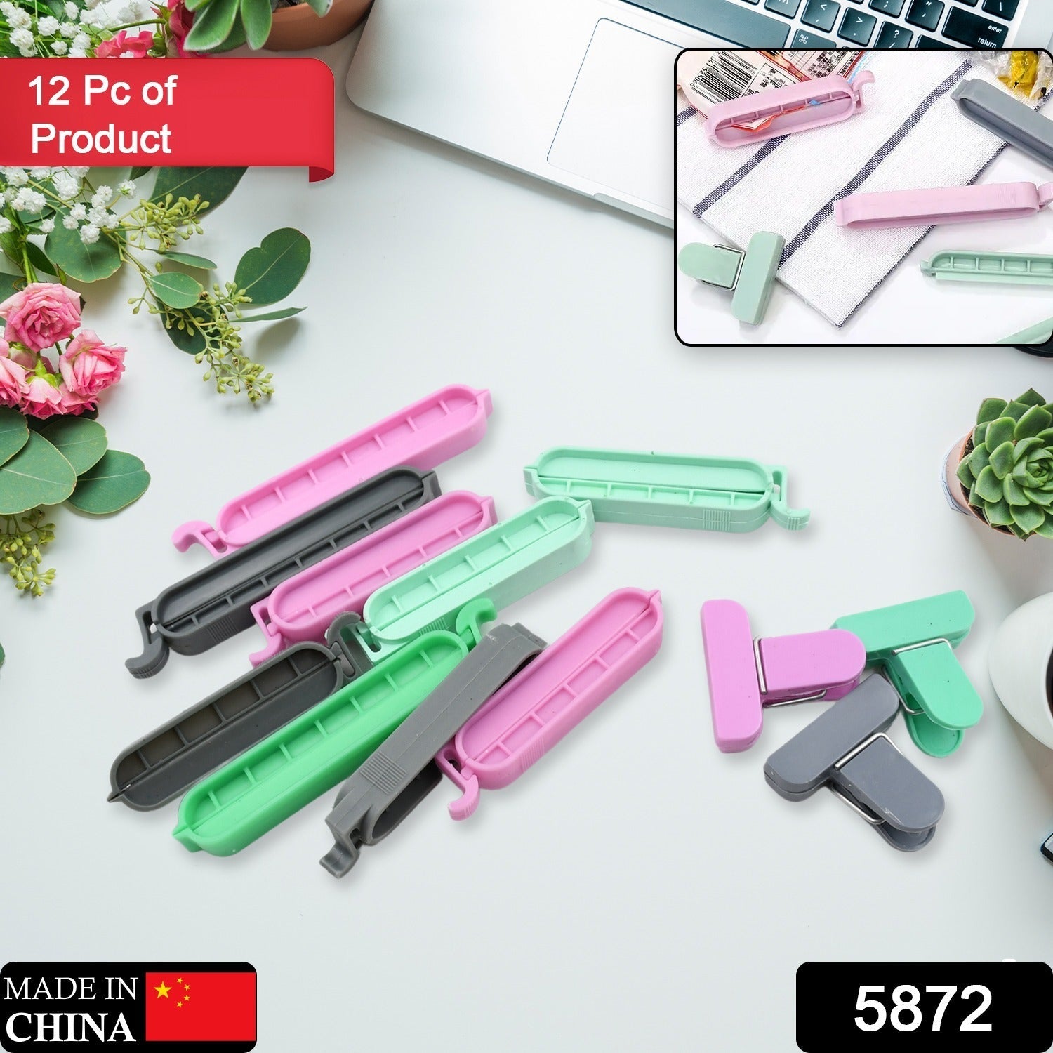 Reusable bag clips for food and snacks Reusable bag clips for food and snacks